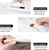 Waterproof UV Marble Sheet, Self Adhesive KSE Walls Sticker, Kitchen Cabinets Countertop Wallpaper